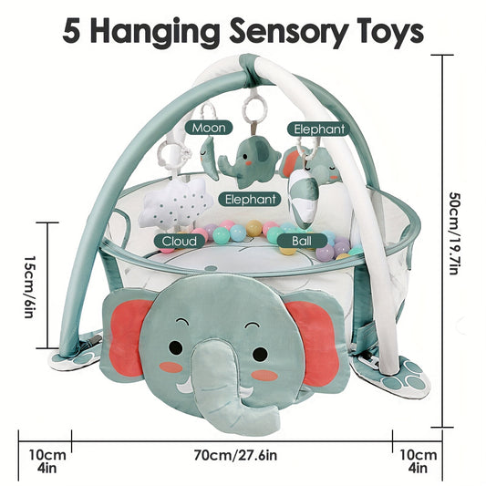 4-in-1 speelmat met babygym – ballenbad & speelboog