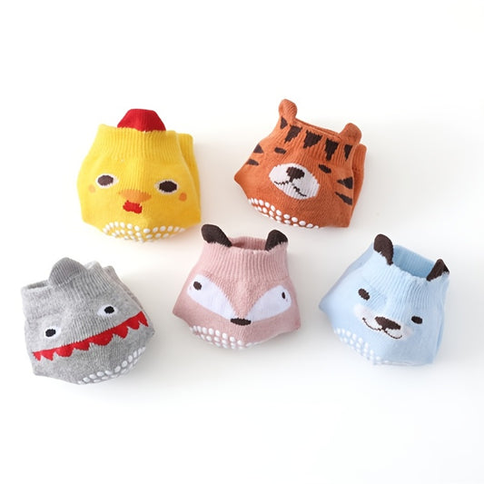 Baby knie- & elleboogbeschermers – zachte antislip (0–3j)