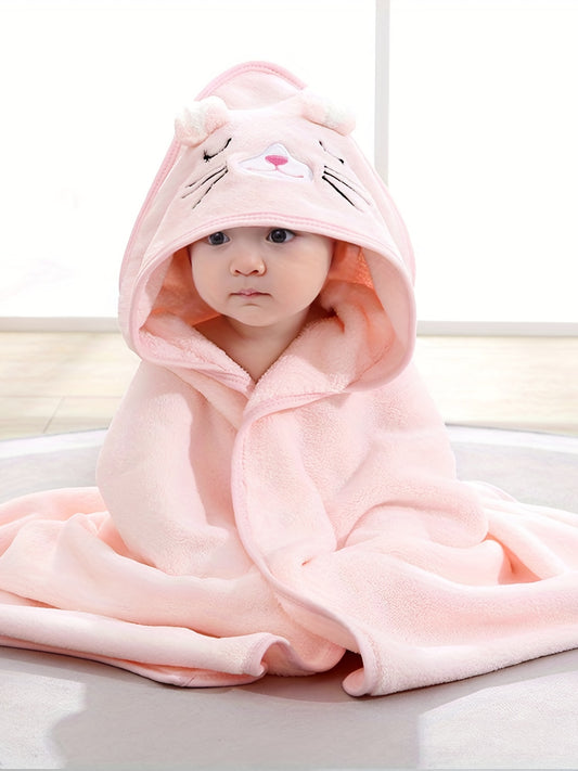 Badcape met kap voor baby – superzachte microvezel (olifant)
