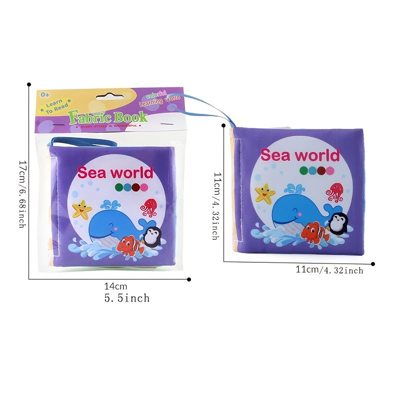 Set van 8 zachte babyboekjes – kleurrijke stof & knisper