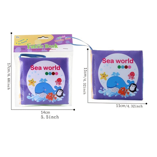 Set van 8 zachte babyboekjes – kleurrijke stof & knisper