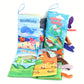 Knisperend stoffen babyboek – sensorisch speelgoed