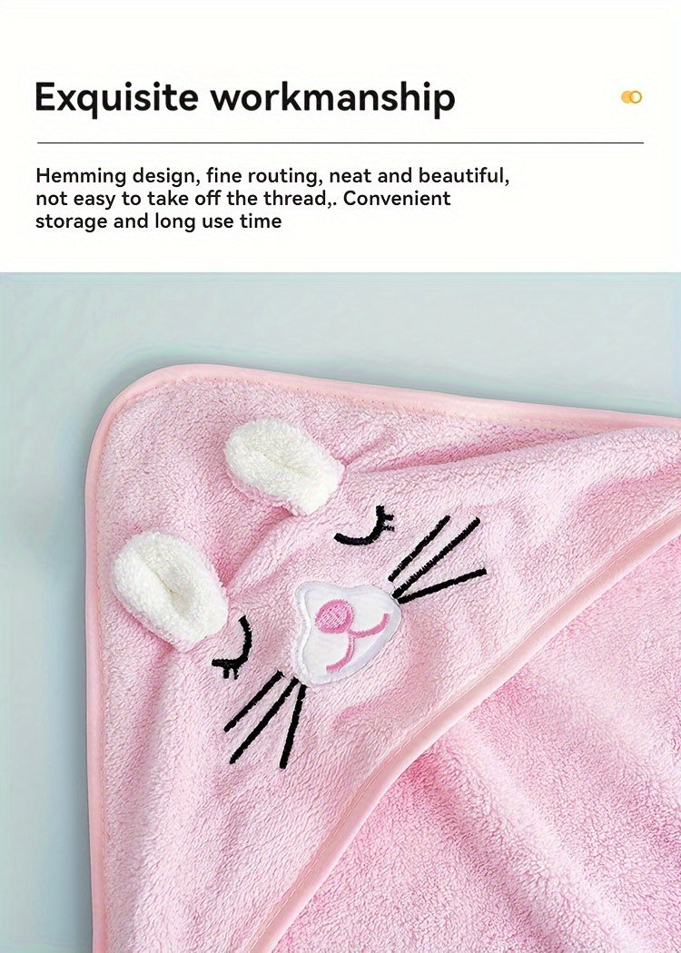 Badcape met kap voor baby – superzachte microvezel (olifant)