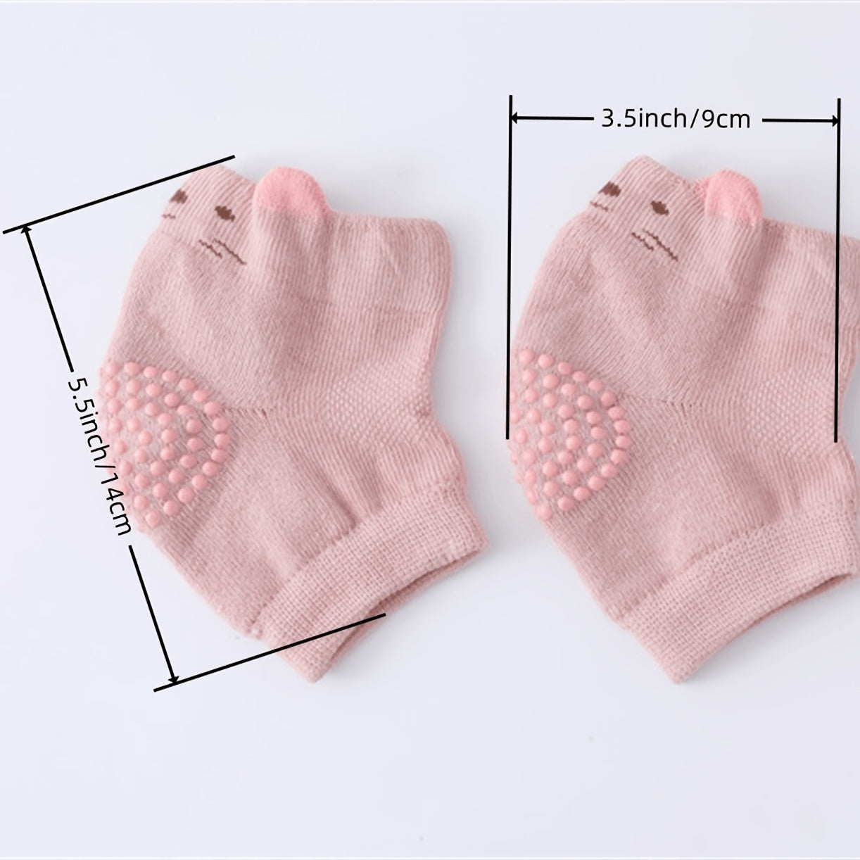 Baby knie- & elleboogbeschermers – zachte antislip (0–3j)