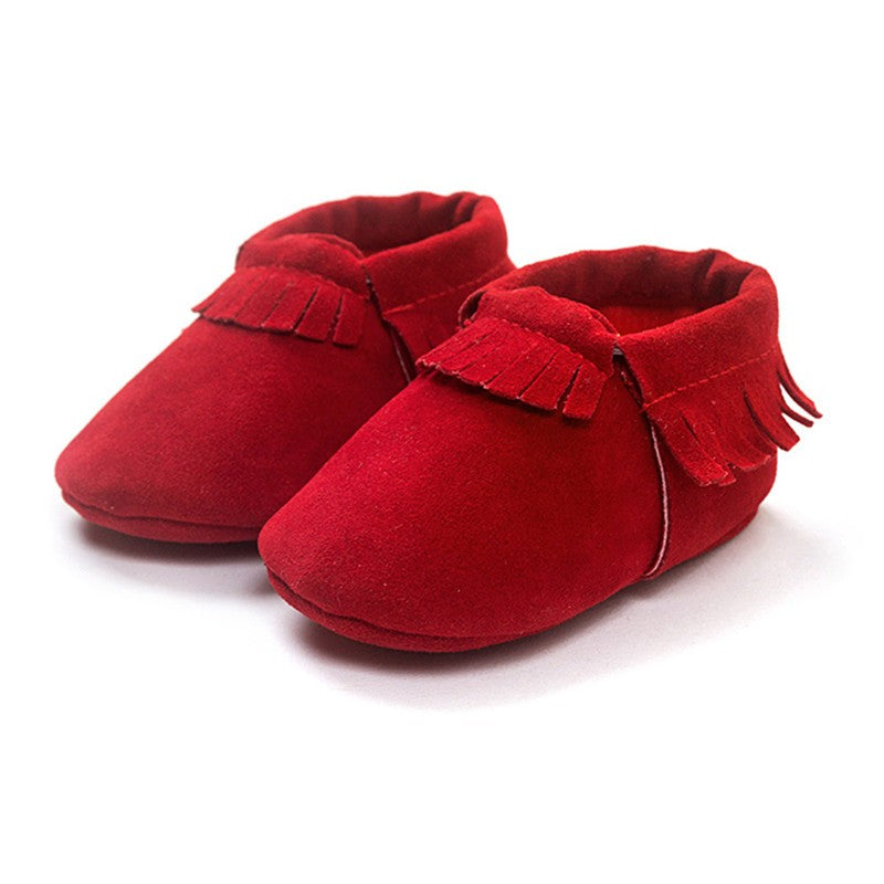Mocassins met franje – zachte babyslofjes