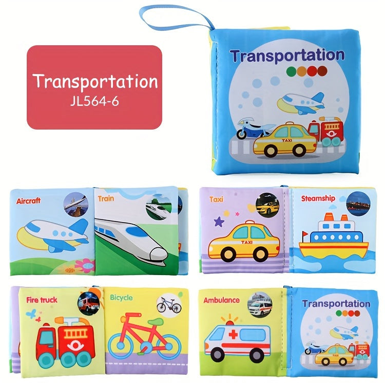 Set van 8 zachte babyboekjes – kleurrijke stof & knisper