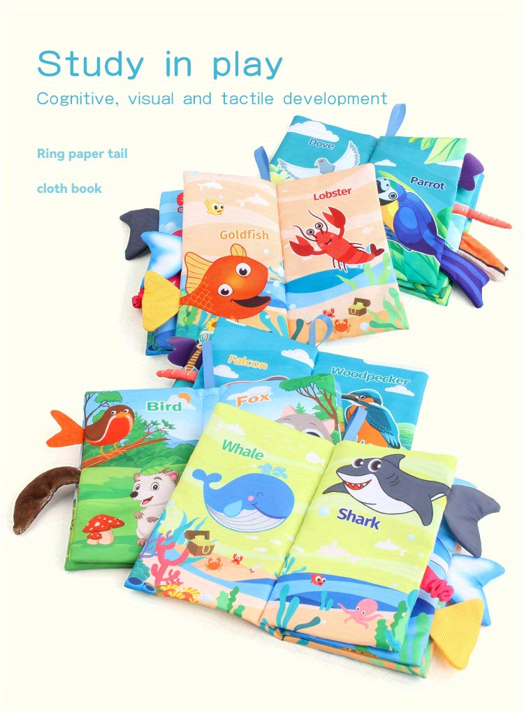 Knisperend stoffen babyboek – sensorisch speelgoed