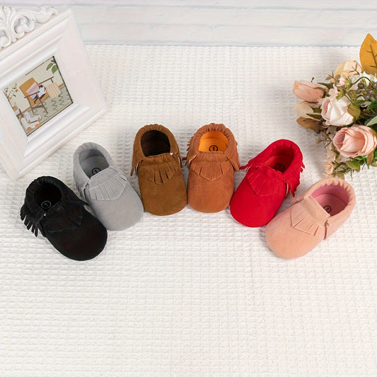 Mocassins met franje – zachte babyslofjes
