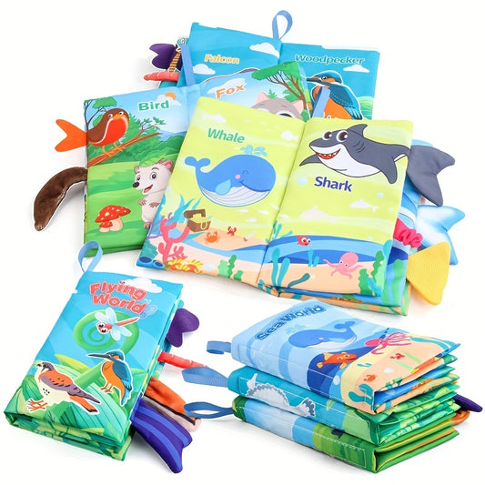 Knisperend stoffen babyboek – sensorisch speelgoed