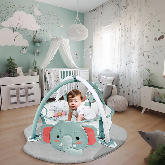 4-in-1 speelmat met babygym – ballenbad & speelboog