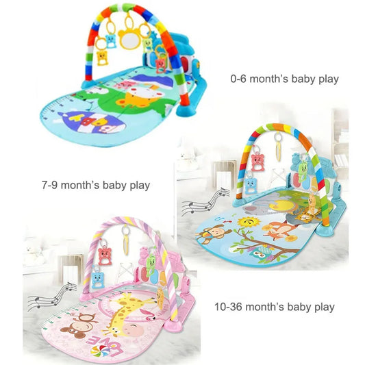 Speelmat met piano – baby activity gym (0‑36 m)