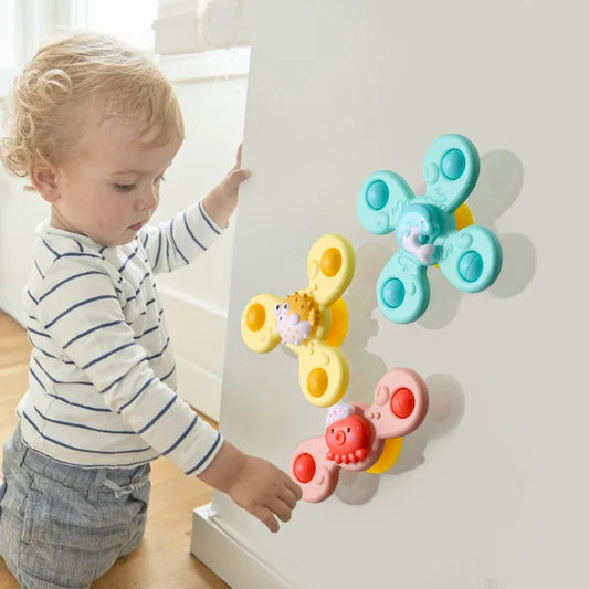 Zuignap spinners (3 stuks) – badspeelgoed set