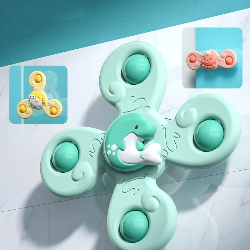 Zuignap spinners (3 stuks) – badspeelgoed set