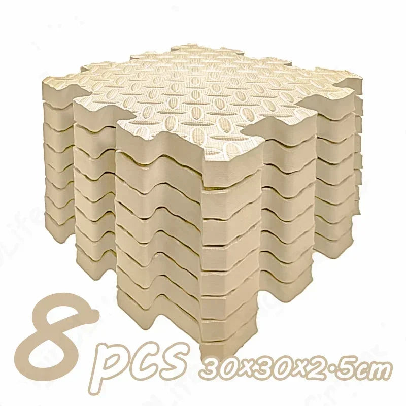 Dikke puzzel-speelmat – geluiddempende kruipmat (8 stuks)
