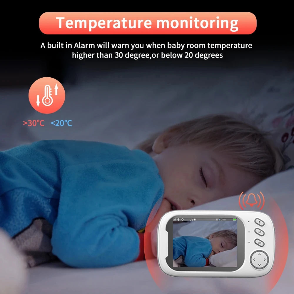 Draadloze babyfoon met camera – 3,5” scherm & nachtzicht