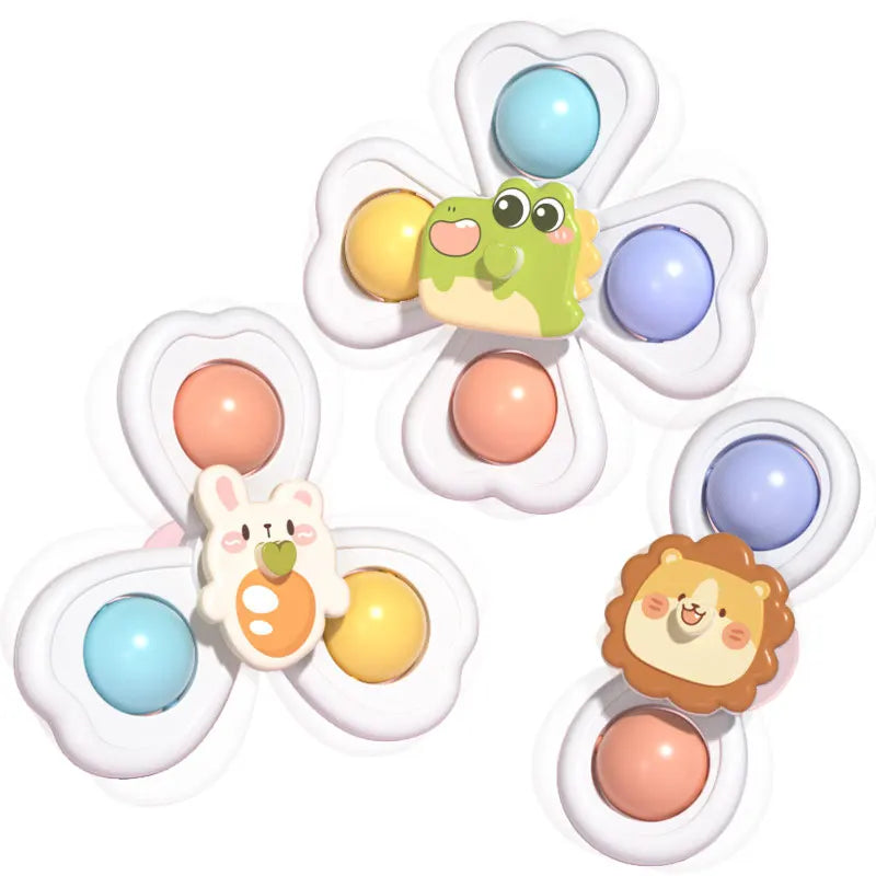 Zuignap spinner speelgoed – voor bad & eetstoel (6–36 m)
