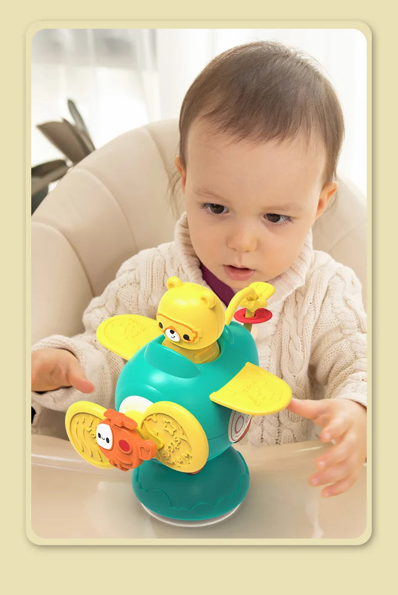Zuignap spinner speelgoed – voor bad & eetstoel (6–36 m)