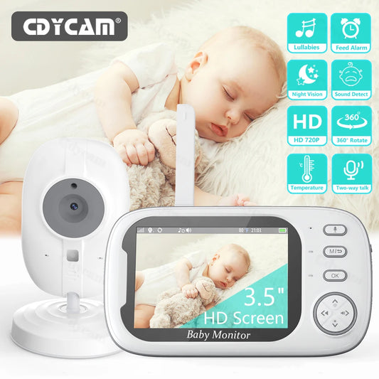 Draadloze babyfoon met camera – 3,5” scherm & nachtzicht