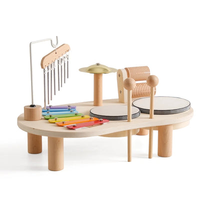 Houten muziekspeelgoed – klokkenspel/xylofoon met hamertje - Montessori