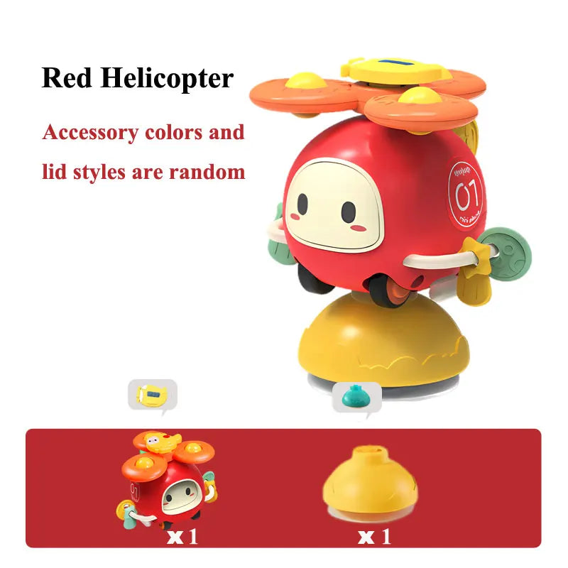 Zuignap spinner speelgoed – voor bad & eetstoel (6–36 m)