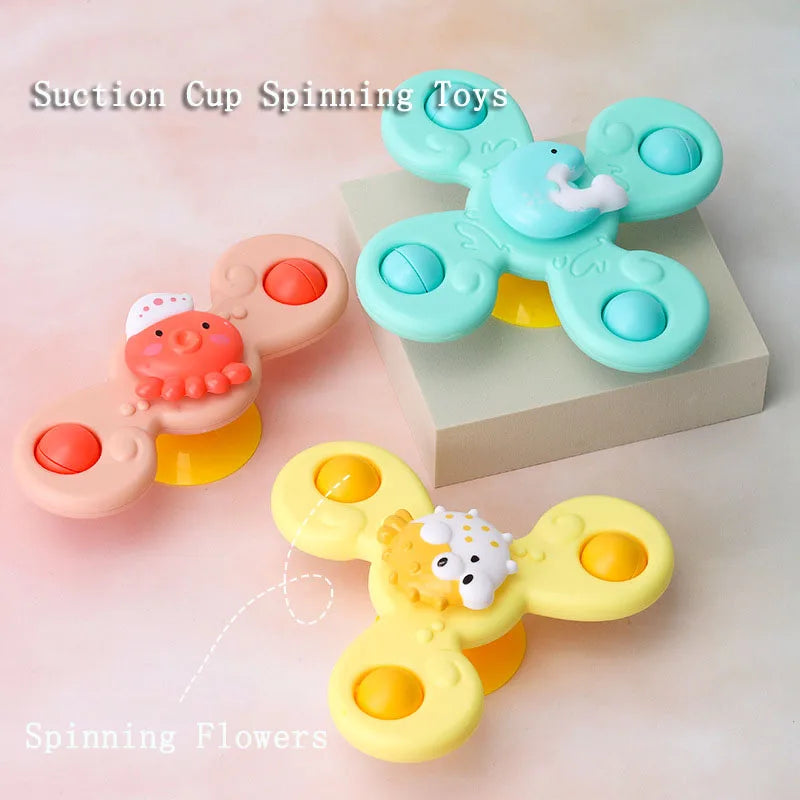 Zuignap spinners (3 stuks) – badspeelgoed set