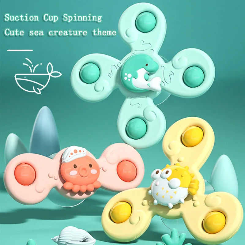 Zuignap spinners (3 stuks) – badspeelgoed set