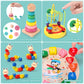 Montessori houten activiteitenset – kralenbaan & puzzels (3+)