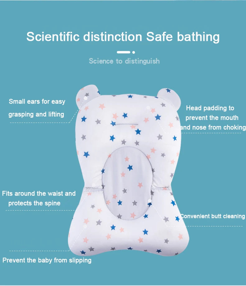 Badzitje voor baby – antislip & zacht badkussen