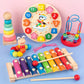 Montessori houten activiteitenset – kralenbaan & puzzels (3+)