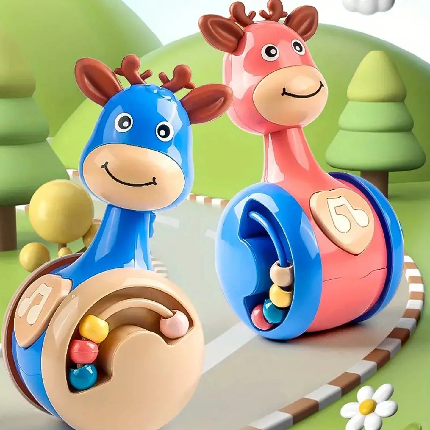 Tuimelaar rammelaar – hert roly‑poly met bel & bijtring