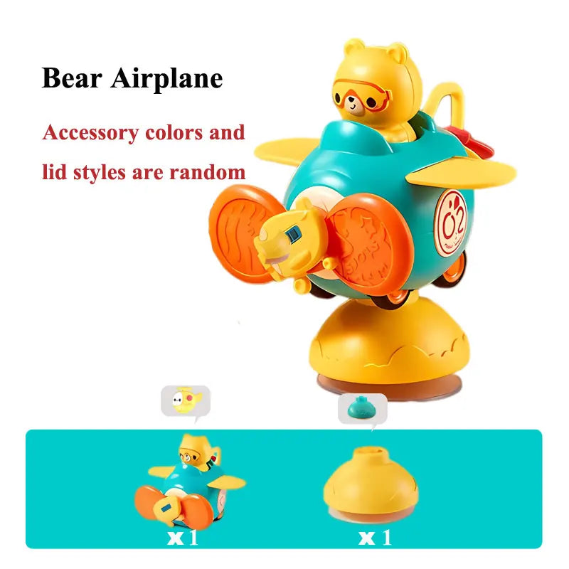 Zuignap spinner speelgoed – voor bad & eetstoel (6–36 m)