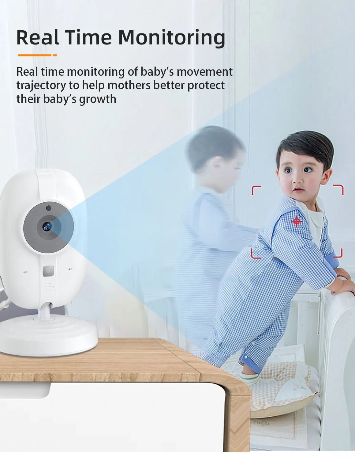 Draadloze babyfoon met camera – 3,5” scherm & nachtzicht