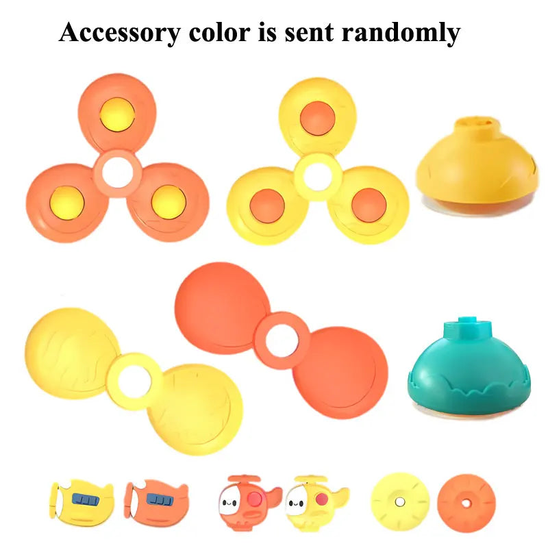Zuignap spinner speelgoed – voor bad & eetstoel (6–36 m)