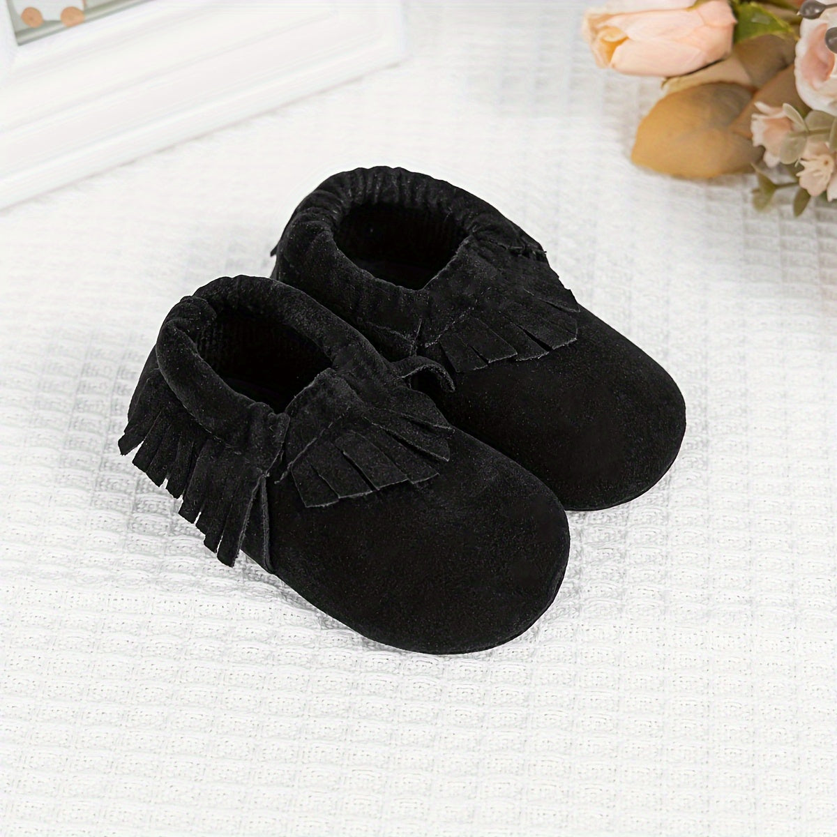 Mocassins met franje – zachte babyslofjes