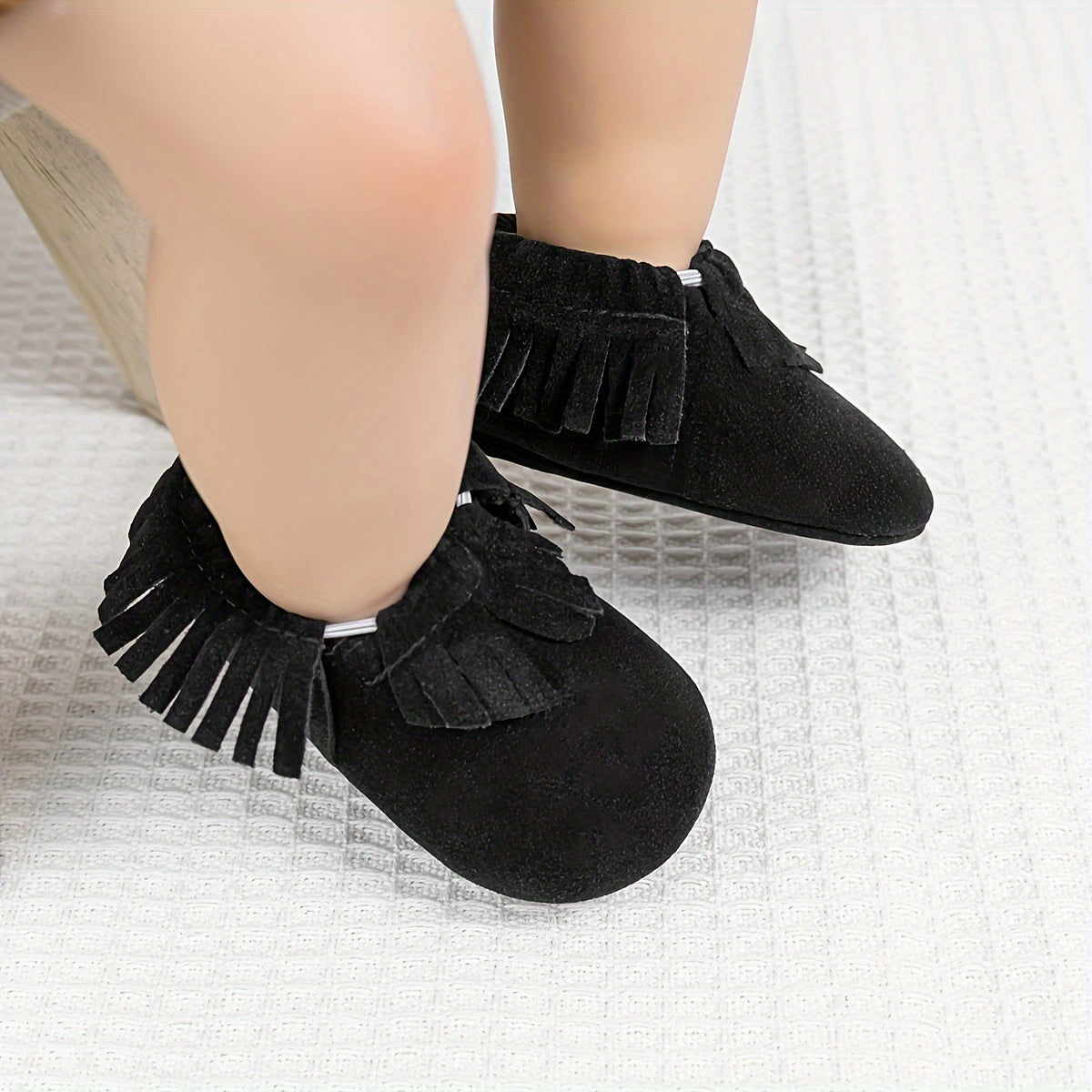 Mocassins met franje – zachte babyslofjes