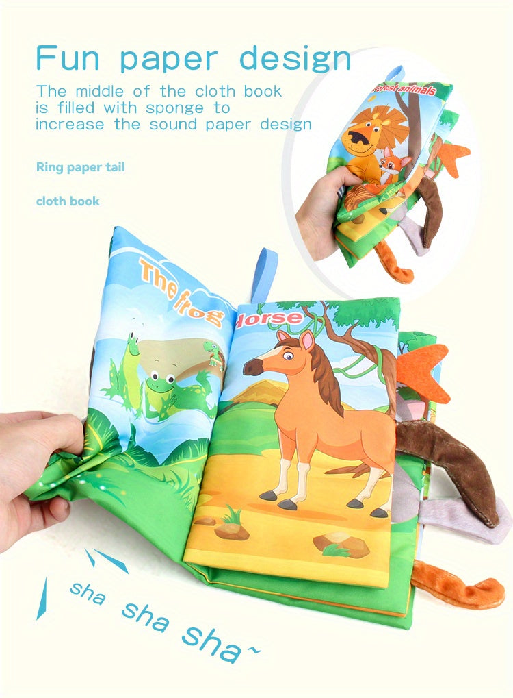 Knisperend stoffen babyboek – sensorisch speelgoed