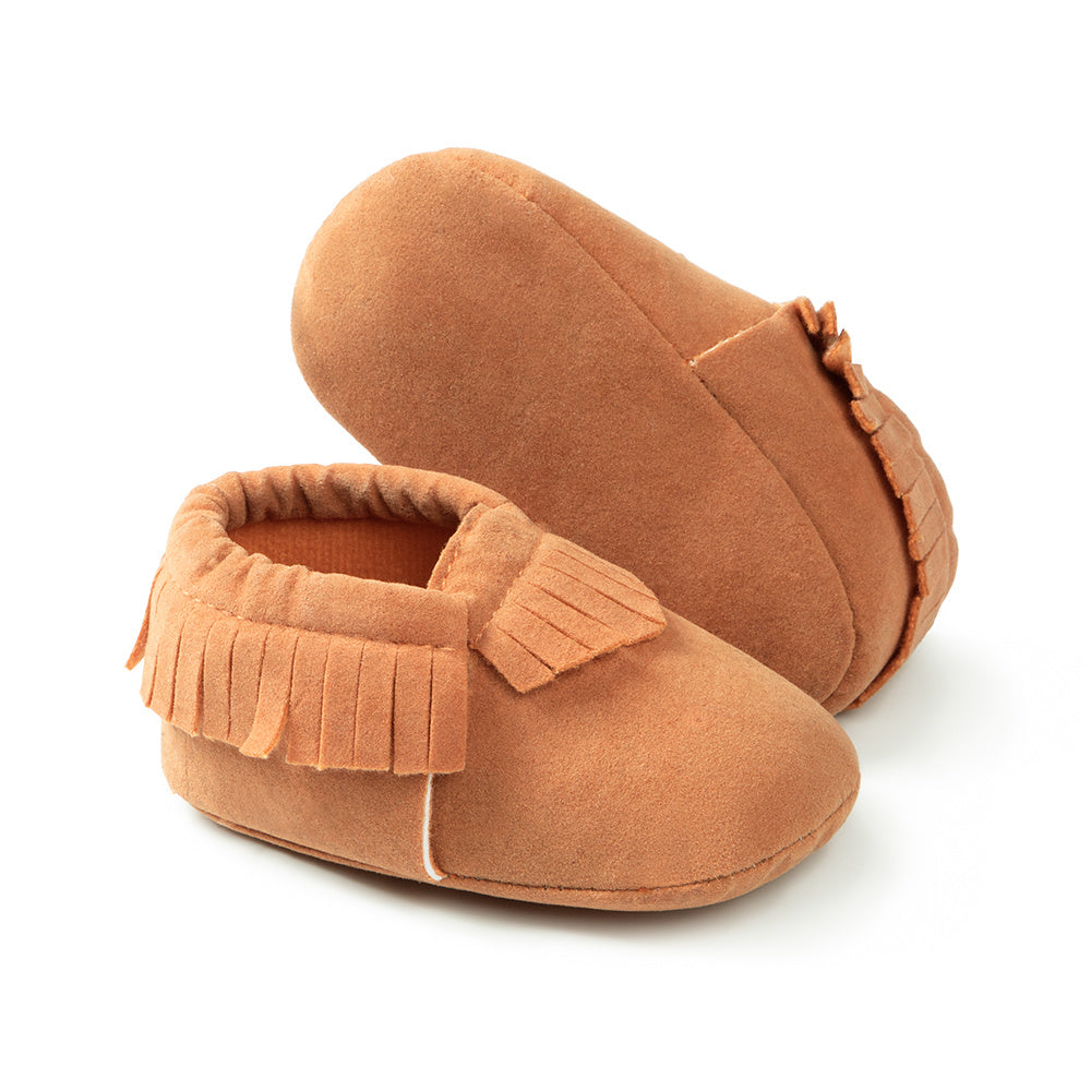 Mocassins met franje – zachte babyslofjes