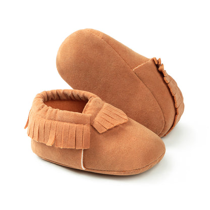 Mocassins met franje – zachte babyslofjes