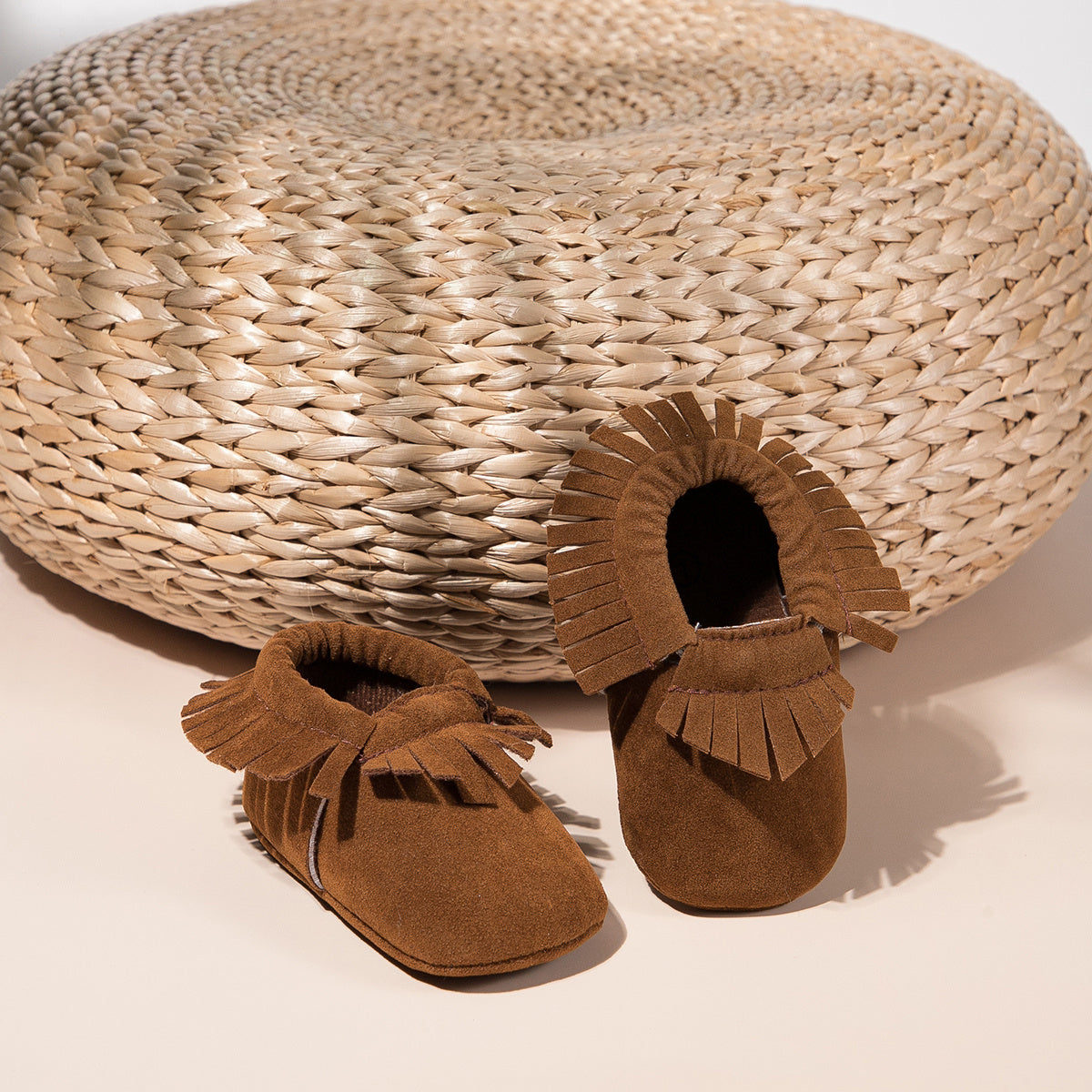 Mocassins met franje – zachte babyslofjes