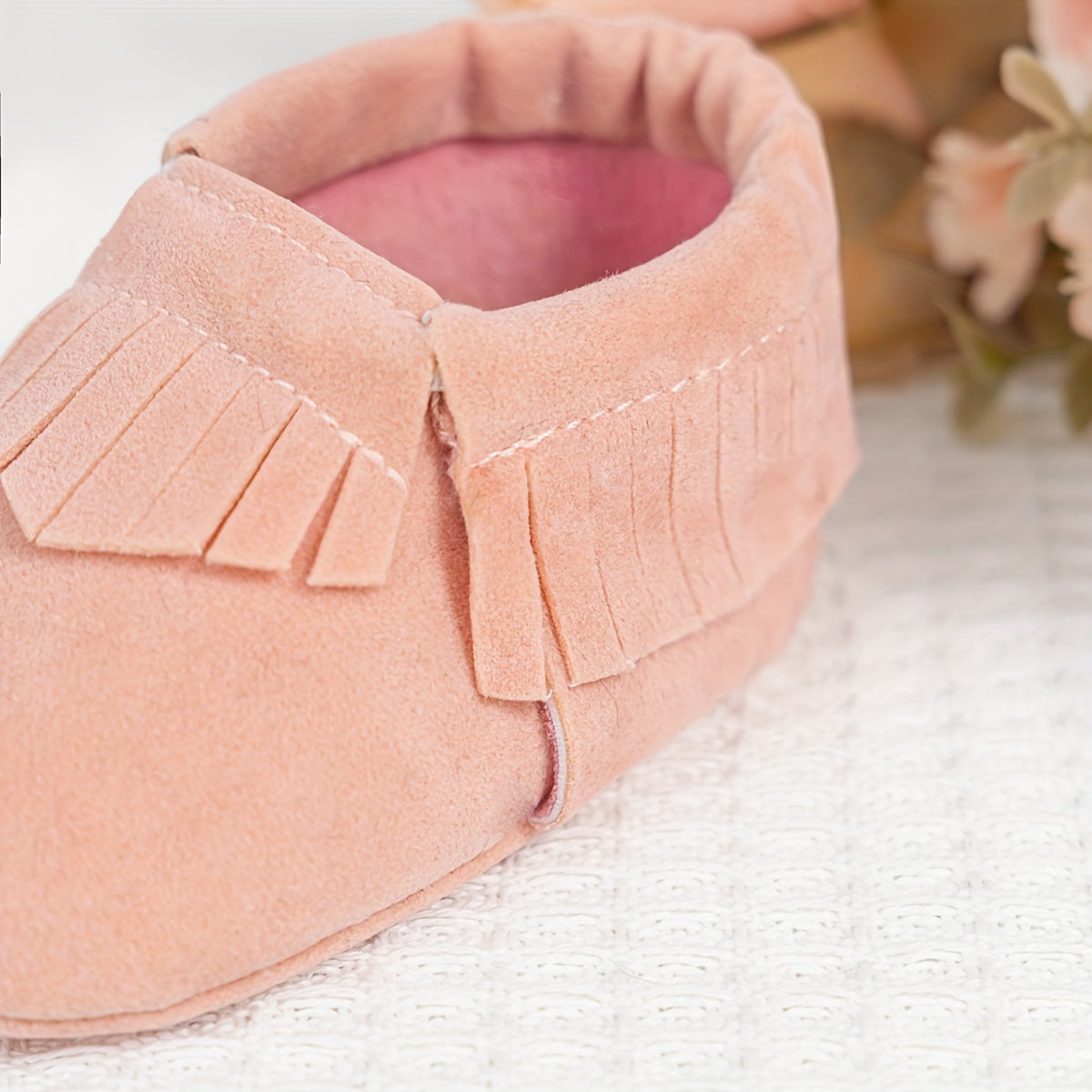 Mocassins met franje – zachte babyslofjes