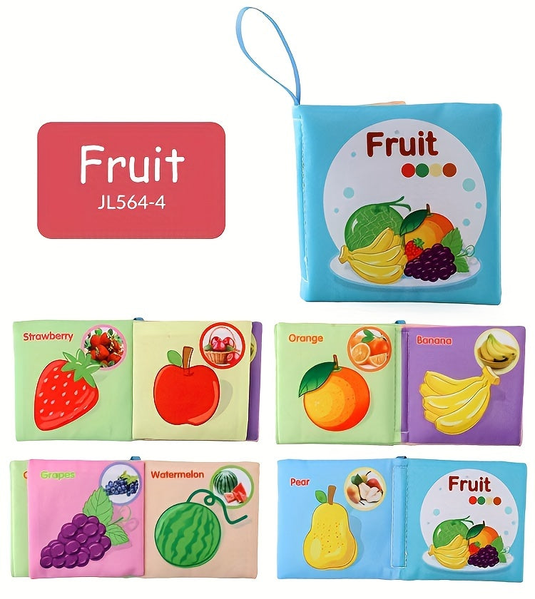 Set van 8 zachte babyboekjes – kleurrijke stof & knisper