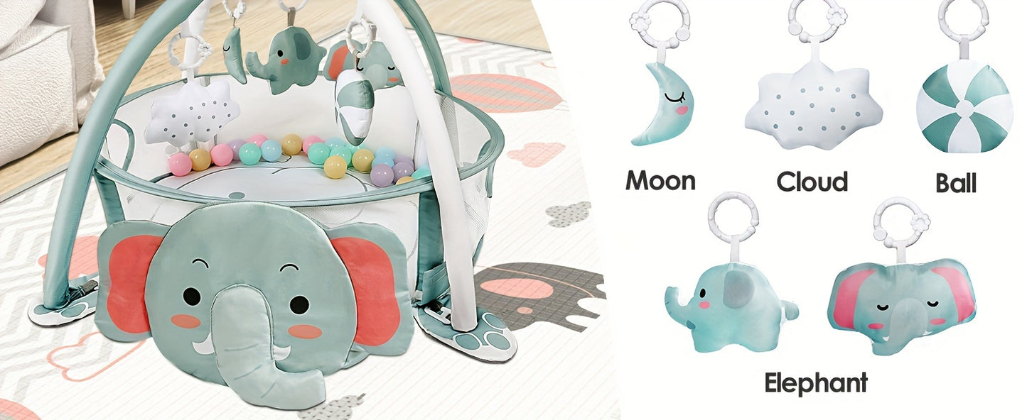 4-in-1 speelmat met babygym – ballenbad & speelboog