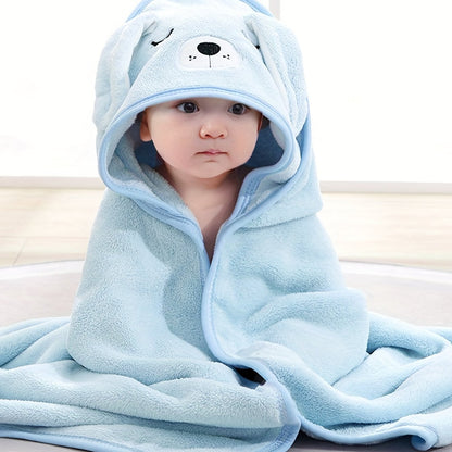 Badcape met kap voor baby – superzachte microvezel (olifant)